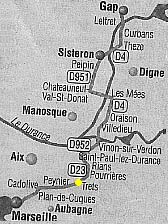 CARTE EXTRAITE DU JOURNAL : LA PROVENCE