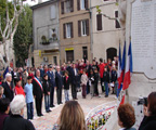 Historique du Monument aux morts, par le maire, Dépots de gerbe, Musique